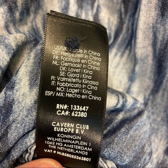 LIVERPOOL LOS ANGELES Sz L Tie Dye Look Button Blouse - Picture 7 of 8